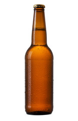 Bottle of beer isolated on white background