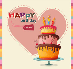 birthday card with cake