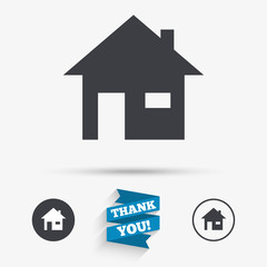 Home sign icon. Main page button. Navigation