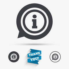 Information sign icon. Info symbol.