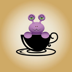 Snail logo coffee vector.