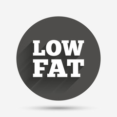 Low fat sign icon. Salt, sugar food symbol.