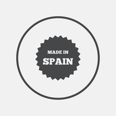Made in Spain icon. Export production symbol.