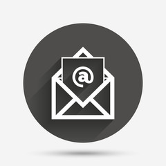 Mail icon. Envelope symbol. Message sign.
