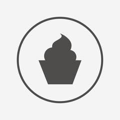 Muffin sign icon. Cupcake symbol.