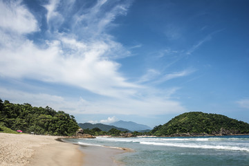 Fototapeta na wymiar Beach in Trinidade - Paraty, Rio de Janeiro state, Brazil