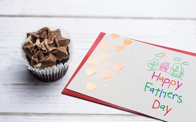 Composite image of word happy fathers day on white background