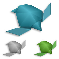 Business logo. Enterprise logotype. Origami