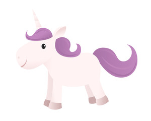 Purple-haired unicorn