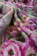Chinese style pattern made of fabric scarves