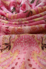 Chinese style pattern made of fabric scarves