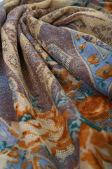 Chinese style pattern made of fabric scarves