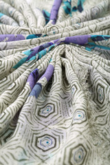 Chinese style pattern made of fabric scarves