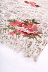 Chinese style pattern made of fabric scarves