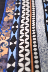 Chinese style pattern made of fabric scarves