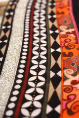 Chinese style pattern made of fabric scarves