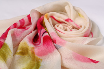 Chinese style pattern made of fabric scarves