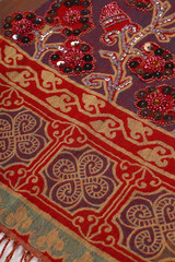 Chinese style pattern made of fabric scarves