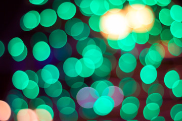 Abstract defocused green light for background