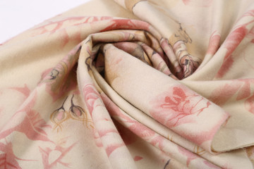 Chinese style pattern made of fabric scarves