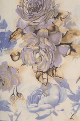 Chinese style pattern made of fabric scarves