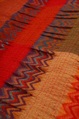 Chinese style pattern made of fabric scarves