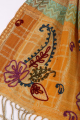 Chinese style pattern made of fabric scarves