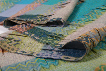 Chinese style pattern made of fabric scarves