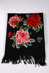 Chinese style pattern made of fabric scarves