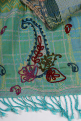 Chinese style pattern made of fabric scarves