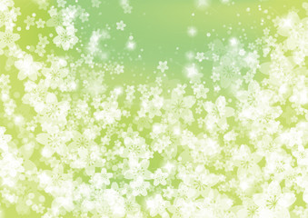 Green flowers background