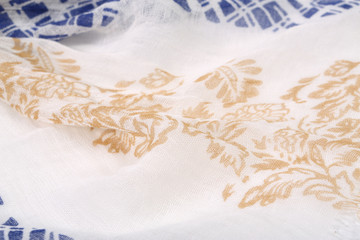 Chinese style pattern made of fabric scarves
