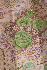Chinese style pattern made of fabric scarves
