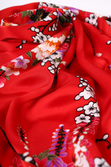 Chinese style pattern made of fabric scarves