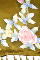Chinese style pattern made of fabric scarves