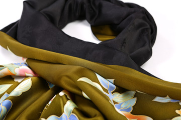 Chinese style pattern made of fabric scarves