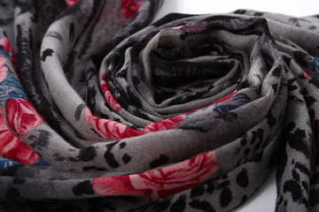Chinese style pattern made of fabric scarves
