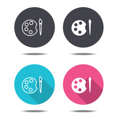 icon design paint brush with palette
