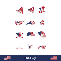 Happy 4th of july. USA Day. USA Flag. 
Red blue flag and stars.