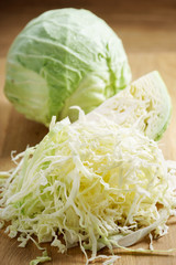 fresh green cabbage.