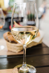 Served table set at summer terrace cafe