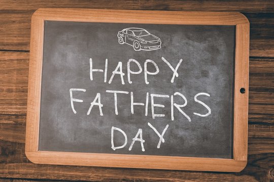 Composite image of word happy fathers day on white background