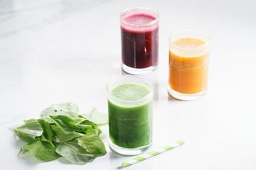 glass of fresh colorful healthy smoothie