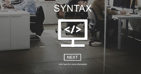 Syntax Coding Algorithm Programmimg Software Concept