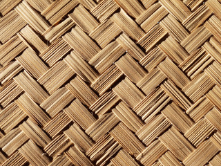 close up woven bamboo pattern