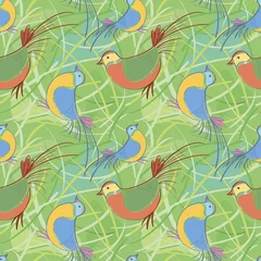 Foto op Canvas Seamless pattern with birds © mariaaverburg