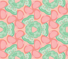 Seamless pattern of colored buttons. Vector illustration