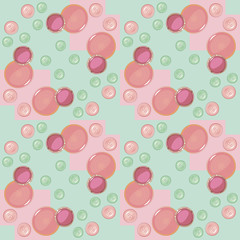Seamless pattern of colored buttons