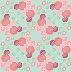 Seamless pattern of colored buttons