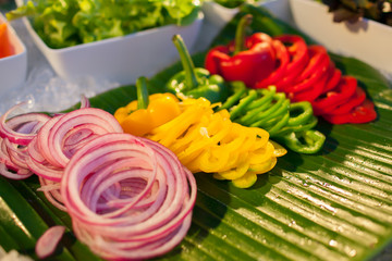 salad vegetables in bowl.